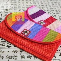 용돈봉투 어버이날 용돈 선물 부모님 전통 누빔지갑, 무지개 카드겸용 지갑-옐로우