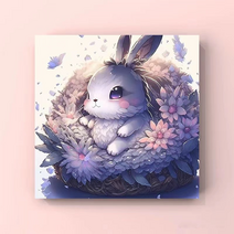 votgl피포페인팅 명화그리기 유화그리기세트 40 x 50cm, 1유화그리기세트토끼