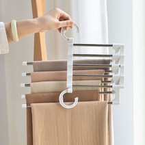 접이식 다기능 5단 논슬립 바지걸이 행거 옷걸이 대량 거는법 멀티 함 정리, 쿠팡 1, 쿠팡 1접이바지걸이-화이트, 쿠팡 본상품선택