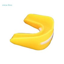 이갈이 마우스 가드 피스 스포츠 마우스 가드 청 축구 농구 복싱 MMA 하키용 운동 양면 껌 쉴드, 01 fluorescent yellow, 1개