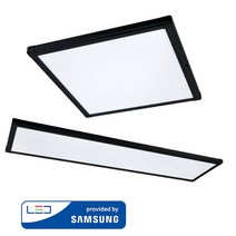 LED 국산 엣지 평판등 면조명 플리커프리 슬림 등기구, 블랙, 50W (1285X320), 주백색 4000K 아이보리빛