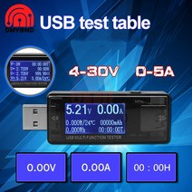 전압계 USB 테스터 DC 전력계 4-30V 디지털 감지기 모바일 전원 충전 보호기 전압 전류 검출기, 한개옵션0