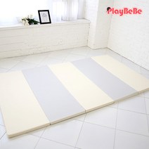 플레이베베 놀이방 폴더매트 레체그레이 5단 (100x250)