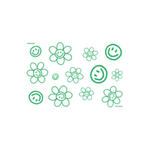 노루지 유산지 스마일 선물포장 도시락케이크 드위치 포장지 소량 (50p 100p), 50장