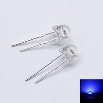 100 피스 F5 5MM LED 다이오드 모듬 키트 밀짚 모자 백색 붉은색 파란색 녹색 노란색 DIY 발광, [27] Big straw hat - blue