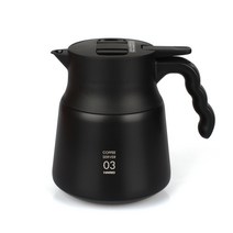 하리오 V60 보온 스텐 서버 PLUS 800ml VHSN-80, B(블랙)