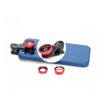 스마트폰 핸드폰 광각 어안 렌즈 접사 셀카, 레드