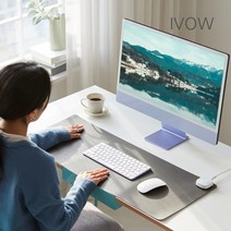 [아이보우] 스마트 온열 마우스패드 온열 데스크 전기매트 책상 마우스 히팅매트 IVHP-, 상세 설명 참조, 색상:다크그레이