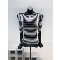 VIVA / [VIVA] 22SS 보트넥 잔줄지 골지5부티