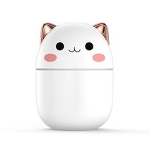 220ml 가습기 귀여운 애완 동물 미니 가정용 작은 아로마 테라피 자동차 창의력 베어 USB LED 야간 램프, 01 WHITE