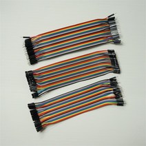 [파츠키츠] 40P듀폰케이블/점퍼와이어/20cm/아두이노, Male to Female(수-암)