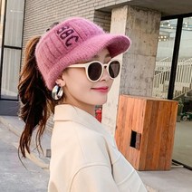 골프 니트 털 모자 캡 겨울 여성 테니스 방한 귀도리 스포츠 스키장 여자, BBC 로즈 레드