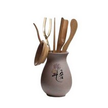 설백상점 원목 대나무 차집게 꽃차 전통찻집 차도구 액세서리, 다도집게 세트 6