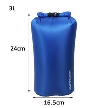드라이 가방 30D 나일론 초경량 표류 수영 파편 의류 슬리핑 백 보관 방수 캠핑 스포츠, [07] Blue-3L