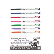 제노 베이비 마이키 볼펜 0.38mm /12개입 1세트, 청색