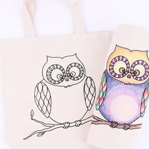 만들기자랑민화 에코백/캔버스천가방/만들기재료/캔버스/주머니/, 민화에코백, 화조