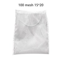 1pcs 필터 스크린 재사용 가능한 아몬드 우유 가방 여과기 파인 메쉬 나일론 치즈 천 콜드 브루 커피 필터 식품 필터 가방, 100 메쉬 15x20