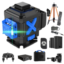 그린 레이저 레벨기 수평기 양방향 공구 전자 미니 라인 타일 먹줄 디지털 수직, 8라인 그린 배터리2(잔량X)+베이스+삼각대