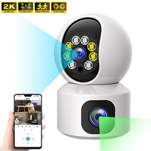 스마트 홈캠 펫캠 듀얼 렌즈 와이파이 IP 360 ° PTZ 홈 보안 보호 비디오 아기 보모 반려동물 감시 신제품, 15.Camera and 128g Card - AU 플