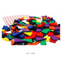 프뢰벨7가베3M리필자석64개 /자석도형물 리필도형물 가베도형물 원목도형물 원목블럭 자석원목 자석블럭 자석가베리필 원목블록 도형자석 블록자석 자석블록, 칼라풀 64개
