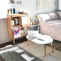 레트로하우스 비아 원목 접이식 거실테이블, 비아 라운드테이블 900(화이트)