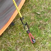 캠핑용 고무줄 후크고리 탄성 로프 다용도걸이 휴대용 캠핑준비물 캠핑용품 캠핑장비, 1개, 노랑