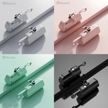 꾼스 가벼운 도킹형 일체형 보조배터리 5000mAh, 블랙