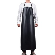 앞치마 아웃도어 가죽앞치마 고무앞치마 방수 내유성 식품가공 수산양식 세차멜빵바지용, 블랙