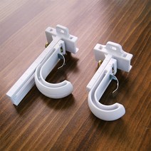 커튼봉 높이조절 브라켓 (3개 1세트), 화이트