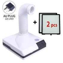 집진기 RTO 60W LED인손톱 먼지 흡입 진공 청소기 네일 리무버 전문 아트 살롱 매니큐어 기계, AU 플러그 2 필터