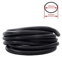 진공 청소기 스레드 호스 내부 35mm외부 42mm 벨로우즈 빨대 내구성 유연한 소프트 파이프 교체 진공 청소기 튜브 블랙, 검정-3m35mm
