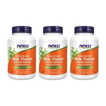 나우푸드 오플닷컴 3개 실리마린 밀크씨슬 300 mg 더블 스트렝스 200 베지 캡슐 Now Foods