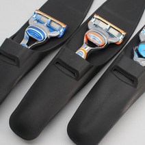 Eunsia 클린프로젝트 여행용 휴대용 실리콘 면도기 케이스 파우치 면도날 질레트 쉬크 도루코, 1개/그레이
