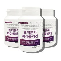 콜라겐달톤 초 저분자 어린 피시 피씨 피쉬 생선 어류 콜라겐 알 정 Da, 100g, 3개