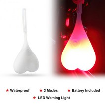 킥보드라이트 자전거 방향지시등 휠라이트 led mtb 라이트 하트 모양 사이클링 led 라이트 하트 볼 계란 안전 밤 경고등 방수 실리콘 후면 조명, 빨간불