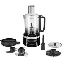 진공블렌더 소형 대형 이유식 카페용 닭가슴살믹서기 푸드프로세서 KitchenAid 13컵 푸드 프로세서 컨투어 실버, 9 컵 W/ 거품기, 오닉스 블랙
