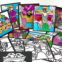 바이블 포일아트 9종 달란트 선물 만들기미술재료 집콕놀이 6105, 7.오병이어, 7.오병이어