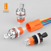 LB16NZ 16파이 방수형 토글 메탈 스위치 LED5-24V IP65, 블랙, RED