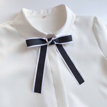 리본 나비 넥타이 액세서리 베이직 한 영국 스타일 스트라이프 보우 타이 블라우스 네크라인 장식 보우 넥 플라워트리머 액세서리