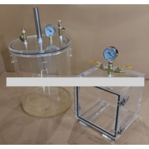 진공챔버 아크릴 용기누수실험 진공게이지 레진 건조, 200X200X200X20mm