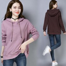 알리팡(Alipang) 여성 후드티 라운드티 봄 가을티 긴팔 캐쥬얼 셔츠 빅사이즈