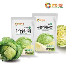햇빛식품 물없이 갈아서 만든 유기농 양배추즙 착즙 원액, 60팩, 80ml