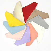 [니뜨] 컬러 인조가죽 파우치 캡 재단원단 뜨개실무료도안증정 니뜨, 카멜브라운