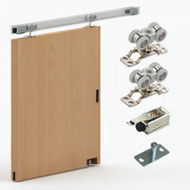 슬라이딩도어 행거 포켓 도어 미닫이문 4륜롤러 로라 호차 슬라이딩레일, 천정형 레일3M (레일단품)