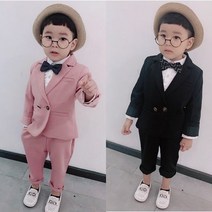 우쭈베베 바로배송 유아 남아 아동 봄가을 레트로 2종 결혼식 돌잔치 특별한날 코디정장세트