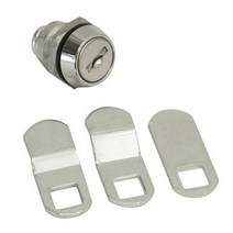 Southco cm Series Chrome Plated Zinc Alloy Sealed Cam Lock 0.28” Thick, 1