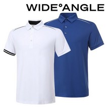 [정품] 와이드앵글 (최초가 109 000원) (WMM20214) 남성 플레그 라인 소매 포인트 카라 티셔츠, 95
