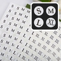 1장 150개 원형 알파벳 옷가게 치수 스티커, basasboy XL사이즈(d)