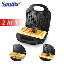 Sonifer-전기 2 인 1 와플 조리기 750W 조리용 주방 가전 아침 식사 붙지 않는 언 팬, 01 2 In 1 Waffle Maker_02 UK