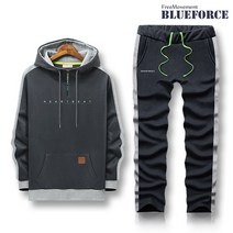 블루포스 쥬시드 후드 트레이닝 세트 남여공용 커플룩 긴팔티셔츠 운동복 츄리닝 추리닝 셋트 후드티 빅사이즈 트레이닝복